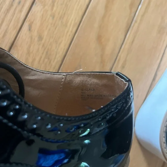 Madden Girl G-class Oxfords Platform Shoes  size 9M Black Glossy Y2K Preppy - Picture 5 of 7